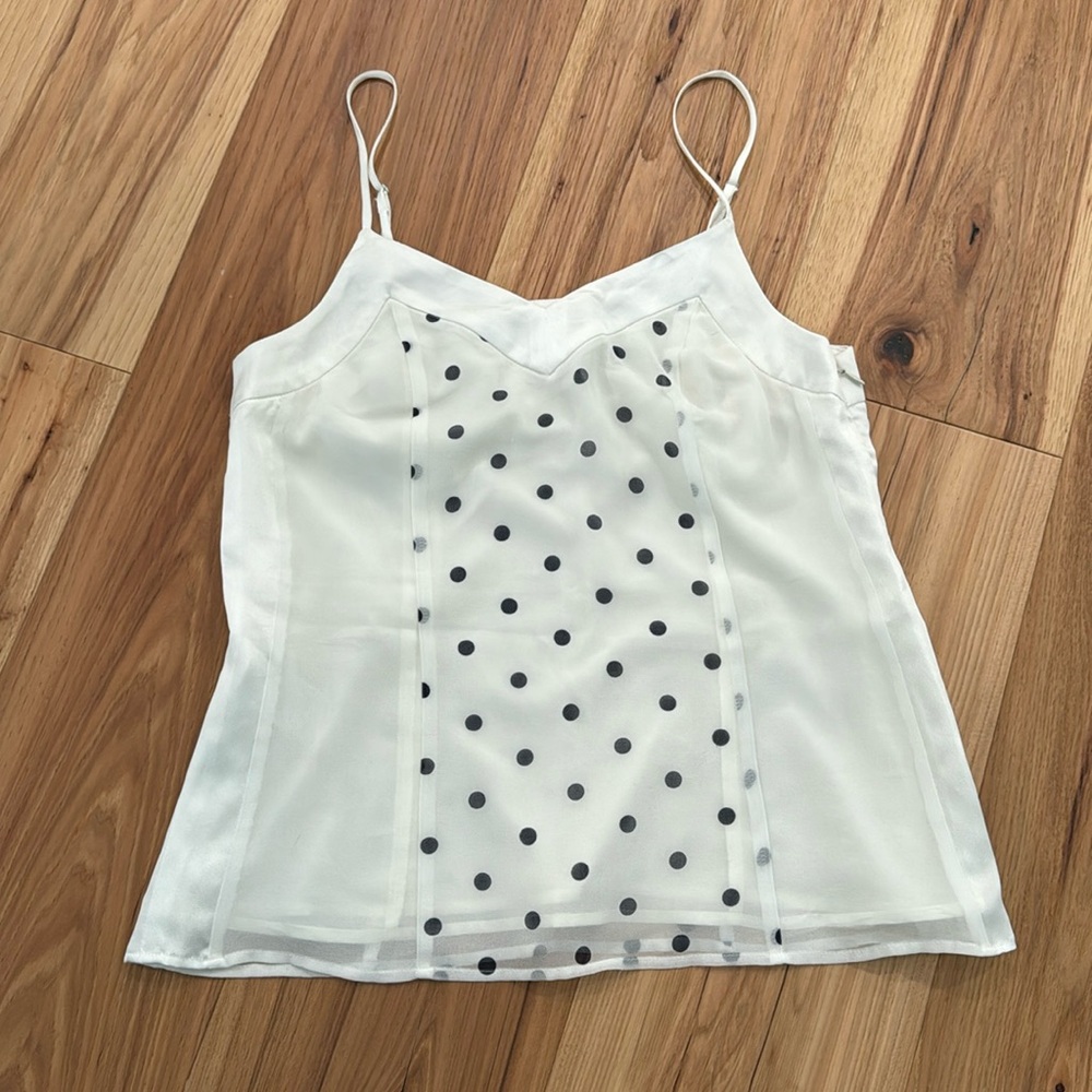 Banana republic polka dot cami. White and blue. Size 2.